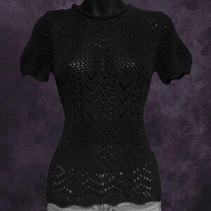 Vtg Guilty Black Knit Top